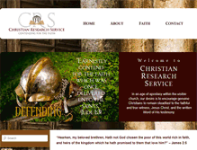 Tablet Screenshot of christianresearchservice.com